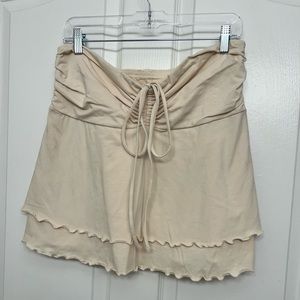 Cream Wild Fable drawstring skirt